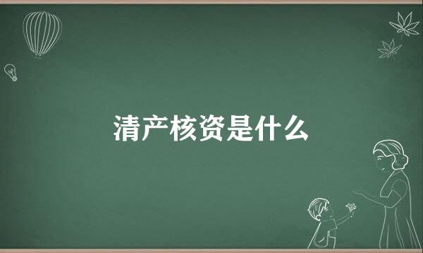 清产核资是什么