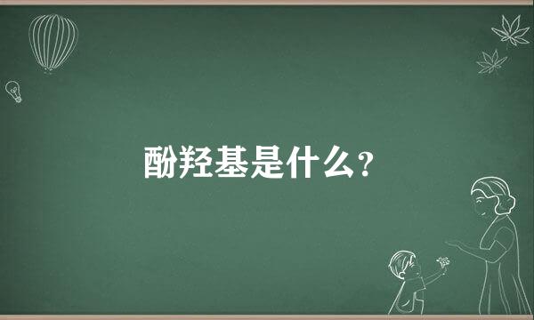 酚羟基是什么？