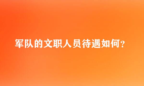 军队的文职人员待遇如何？