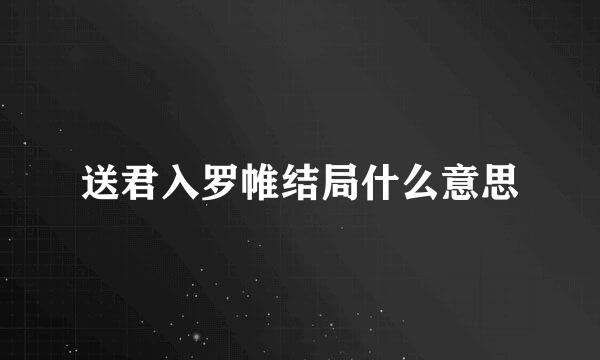 送君入罗帷结局什么意思