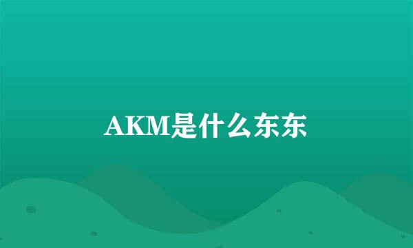 AKM是什么东东