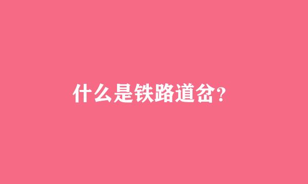 什么是铁路道岔？