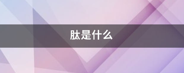 肽是什么