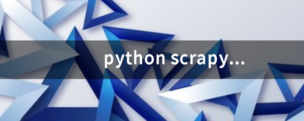 python scrapy