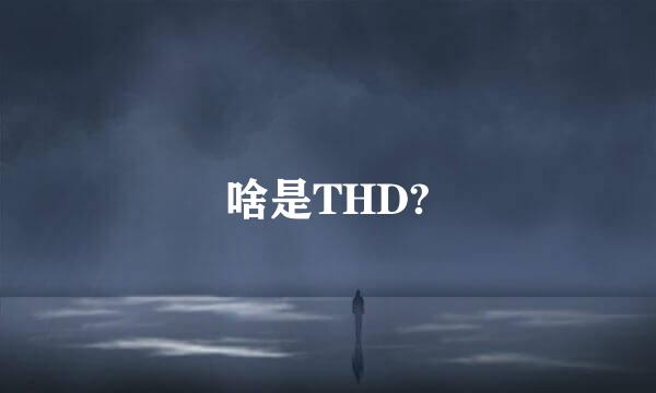 啥是THD?