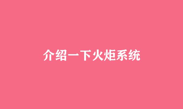 介绍一下火炬系统