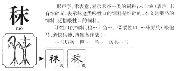 “秣”字怎么读？啥意思？