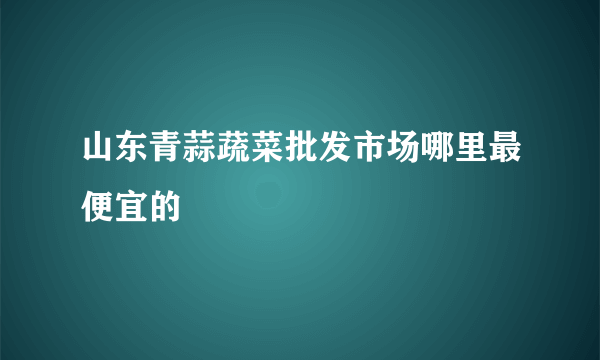 山东青蒜蔬菜批发市场哪里最便宜的