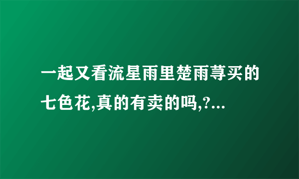 一起又看流星雨里楚雨荨买的七色花,真的有卖的吗,?哪卖阿,?