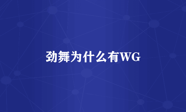 劲舞为什么有WG