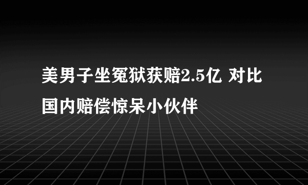 美男子坐冤狱获赔2.5亿 对比国内赔偿惊呆小伙伴