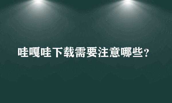 哇嘎哇下载需要注意哪些？