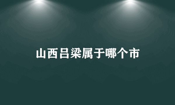 山西吕梁属于哪个市