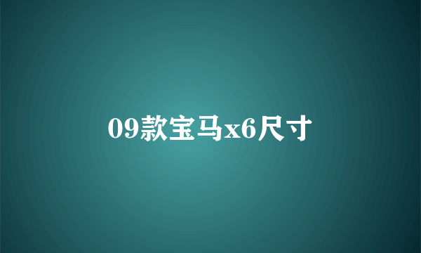 09款宝马x6尺寸