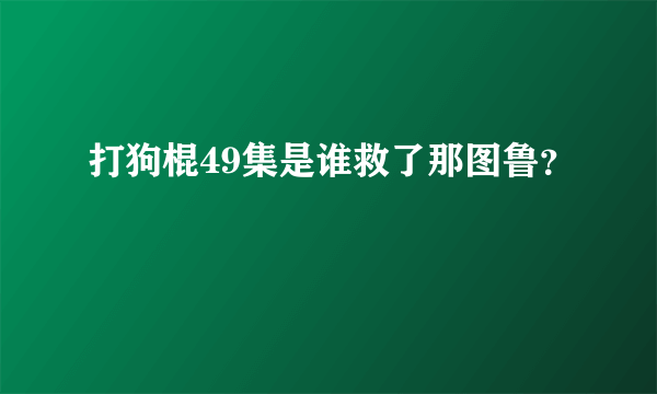 打狗棍49集是谁救了那图鲁？