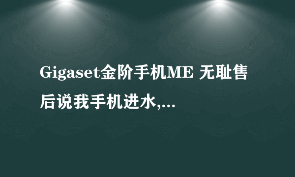 Gigaset金阶手机ME 无耻售后说我手机进水, 需要支付1690RMB更换主板. 需要证明没有进水? 有谁知道如何弄