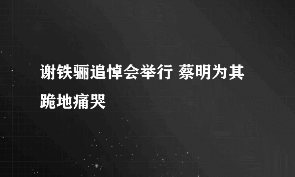 谢铁骊追悼会举行 蔡明为其跪地痛哭