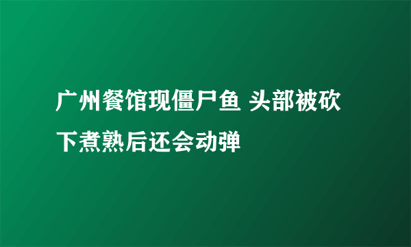 广州餐馆现僵尸鱼 头部被砍下煮熟后还会动弹