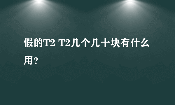 假的T2 T2几个几十块有什么用？