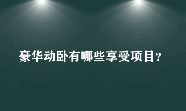 豪华动卧有哪些享受项目？