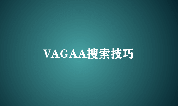 VAGAA搜索技巧