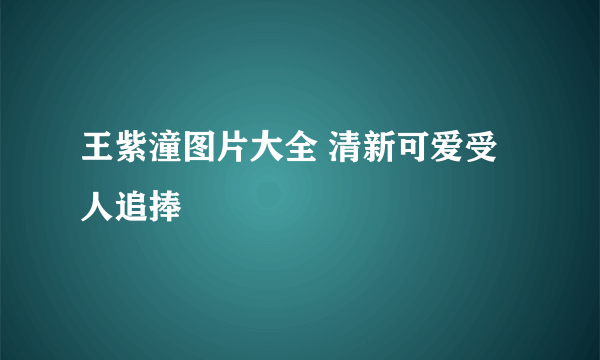 王紫潼图片大全 清新可爱受人追捧