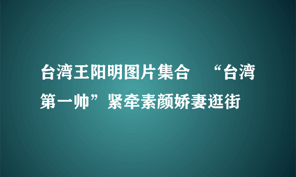 台湾王阳明图片集合   “台湾第一帅”紧牵素颜娇妻逛街