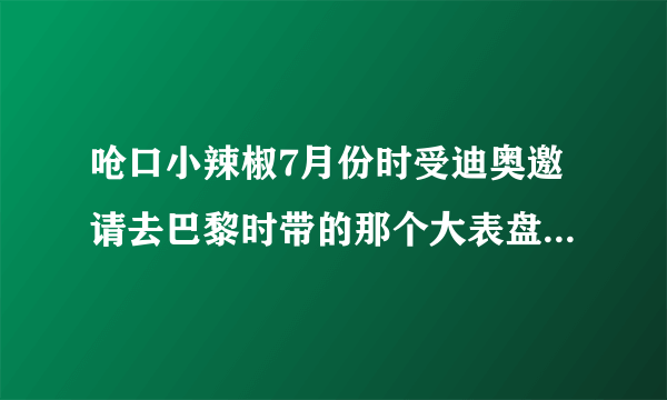 呛口小辣椒7月份时受迪奥邀请去巴黎时带的那个大表盘的黑色手表是什么品牌的