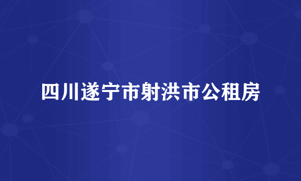 四川遂宁市射洪市公租房