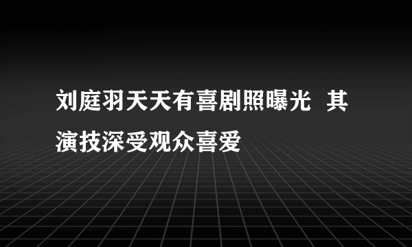 刘庭羽天天有喜剧照曝光  其演技深受观众喜爱