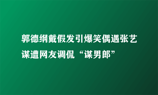 郭德纲戴假发引爆笑偶遇张艺谋遭网友调侃“谋男郎”