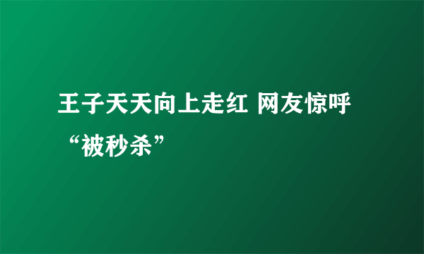 王子天天向上走红 网友惊呼“被秒杀”