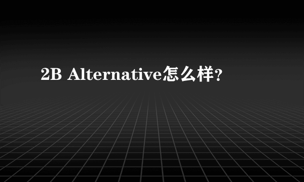 2B Alternative怎么样？