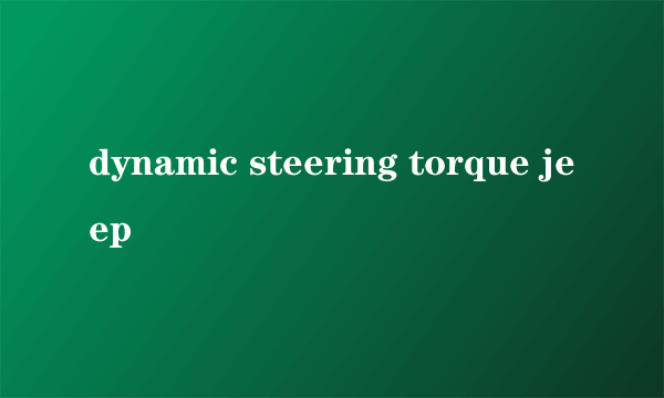 dynamic steering torque jeep