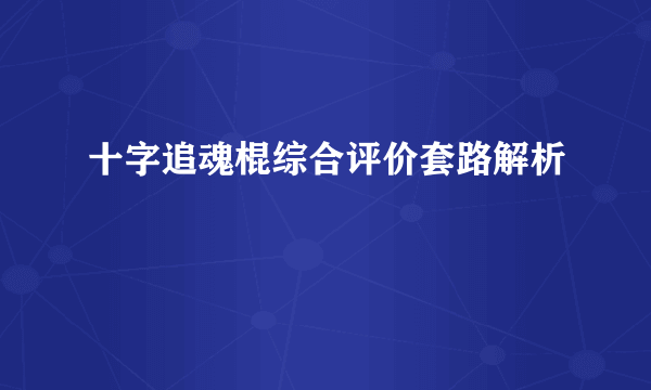 十字追魂棍综合评价套路解析