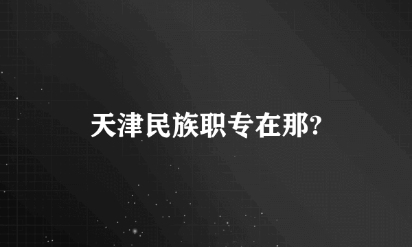 天津民族职专在那?