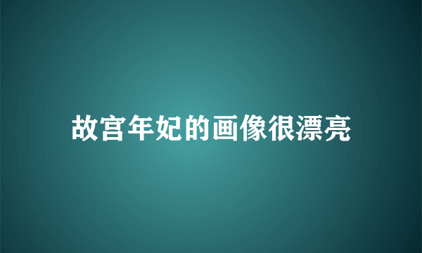 故宫年妃的画像很漂亮