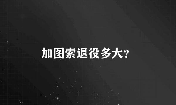 加图索退役多大？