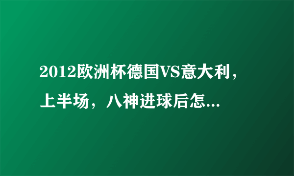 2012欧洲杯德国VS意大利，上半场，八神进球后怎么吃黄牌了？