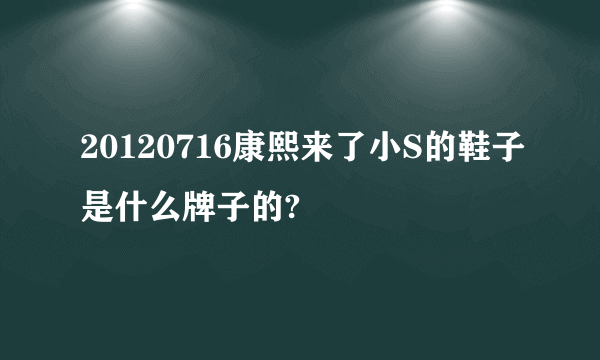 20120716康熙来了小S的鞋子是什么牌子的?