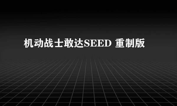 机动战士敢达SEED 重制版