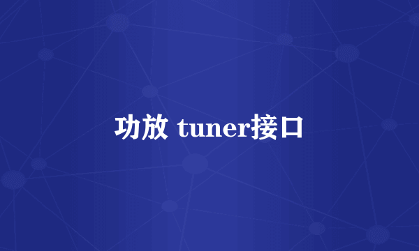 功放 tuner接口