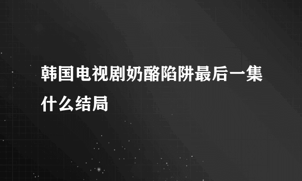 韩国电视剧奶酪陷阱最后一集什么结局