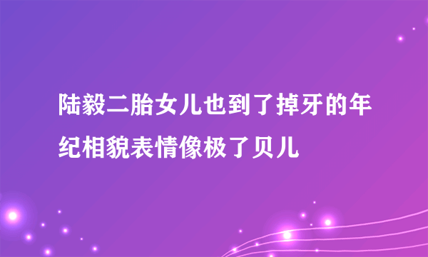 陆毅二胎女儿也到了掉牙的年纪相貌表情像极了贝儿