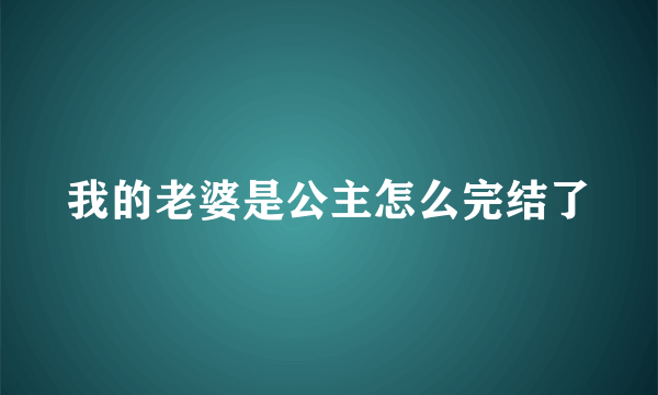 我的老婆是公主怎么完结了