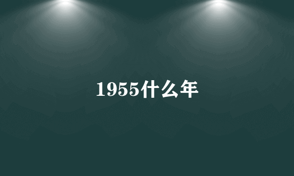 1955什么年