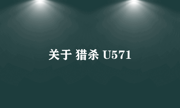 关于 猎杀 U571