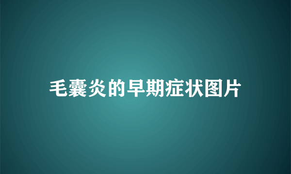 毛囊炎的早期症状图片