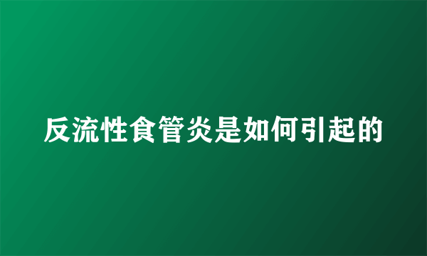 反流性食管炎是如何引起的