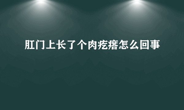 肛门上长了个肉疙瘩怎么回事